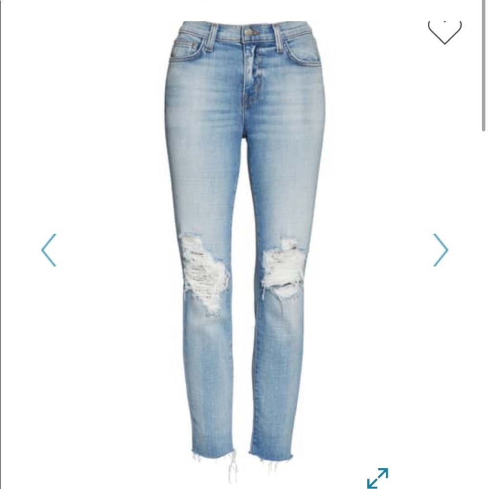 NWT L’AGENCE El Matador Ripped Distressed Mid Rise Jeans Size 25 - Picture 5 of 16